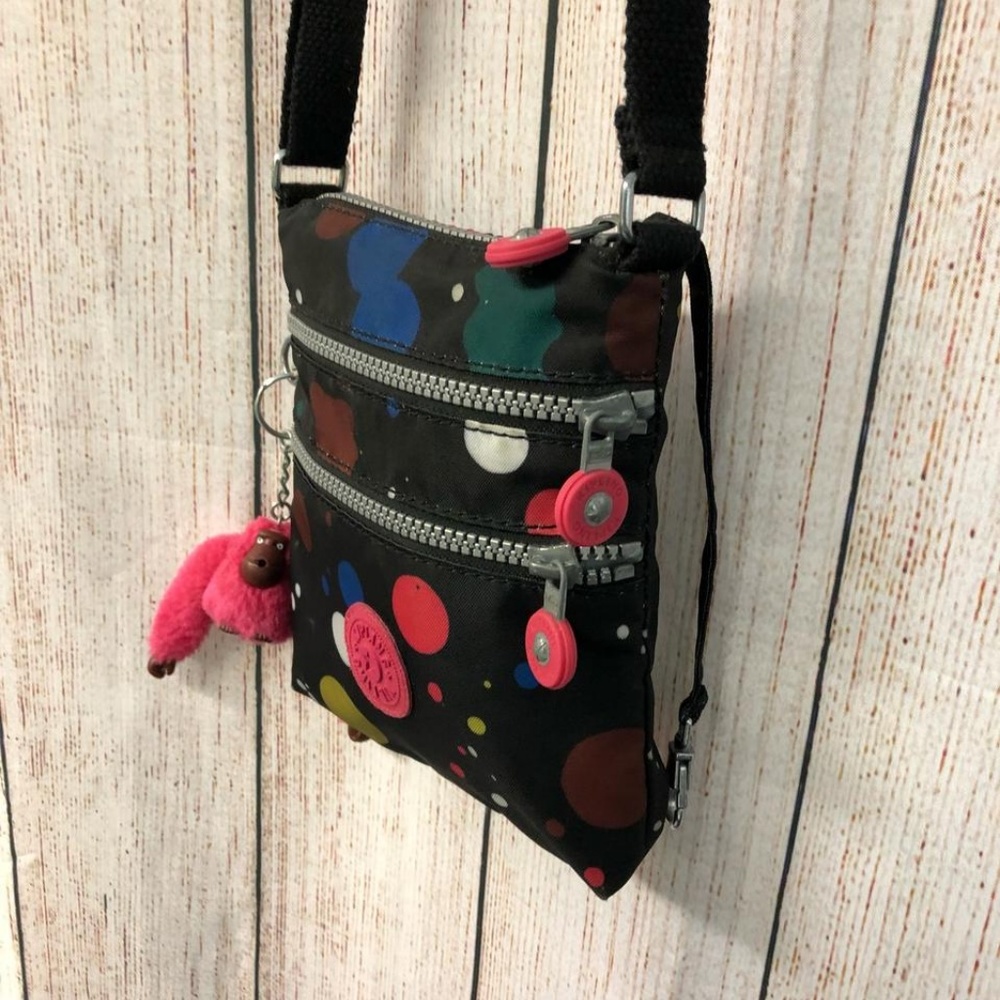 Kipling Printed Small Black Nylon Cross Body Bag - image 3